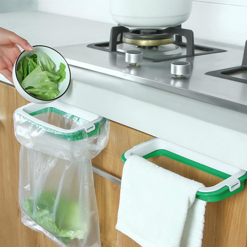 Removable garbage rack overall cabinet bin bin free of punch holder garbage bag containing layer Rubbish Refuse Bag Shelf Shelving