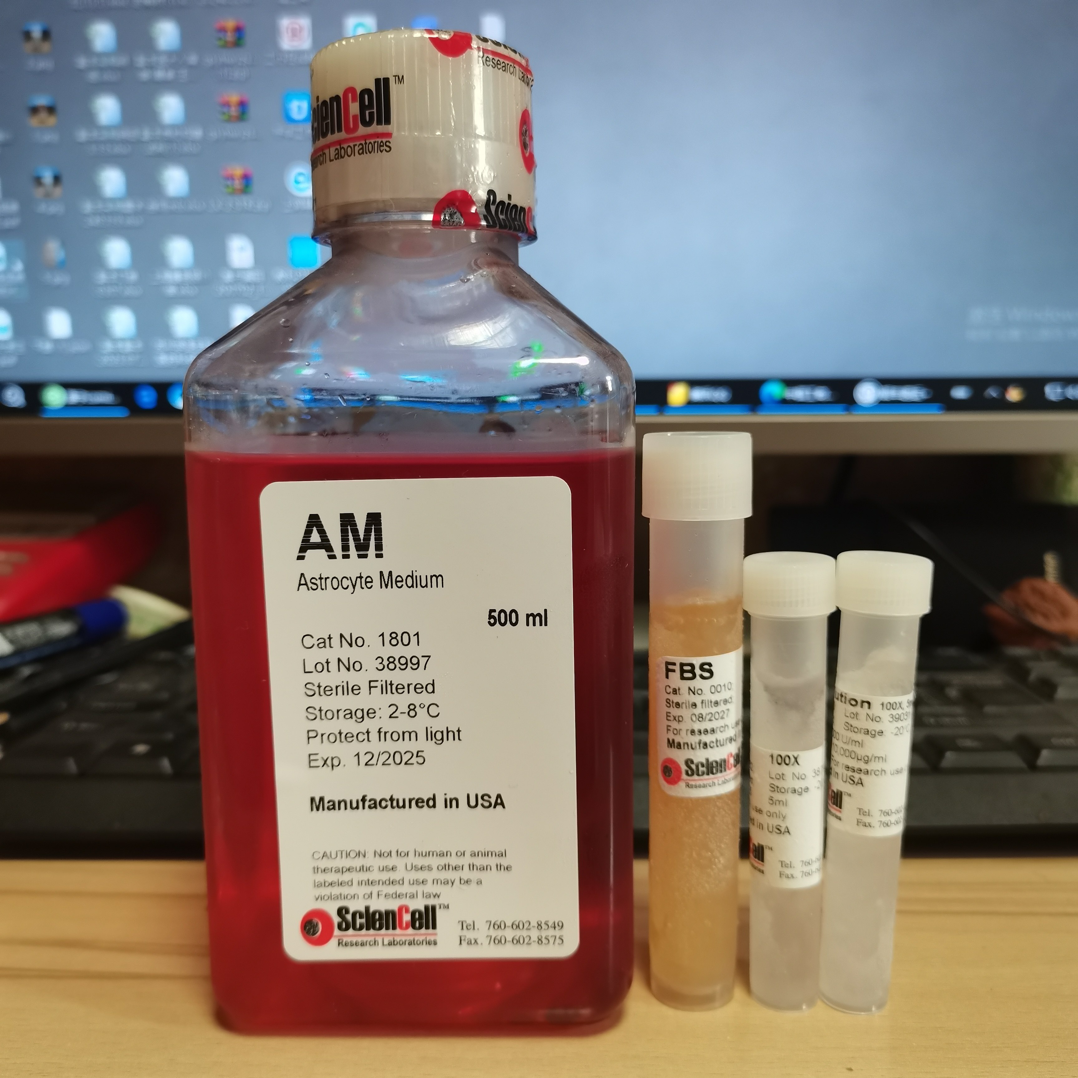 Sciencell 1801 星形胶质细胞培养基 Astrocyte Medium 500ml/套