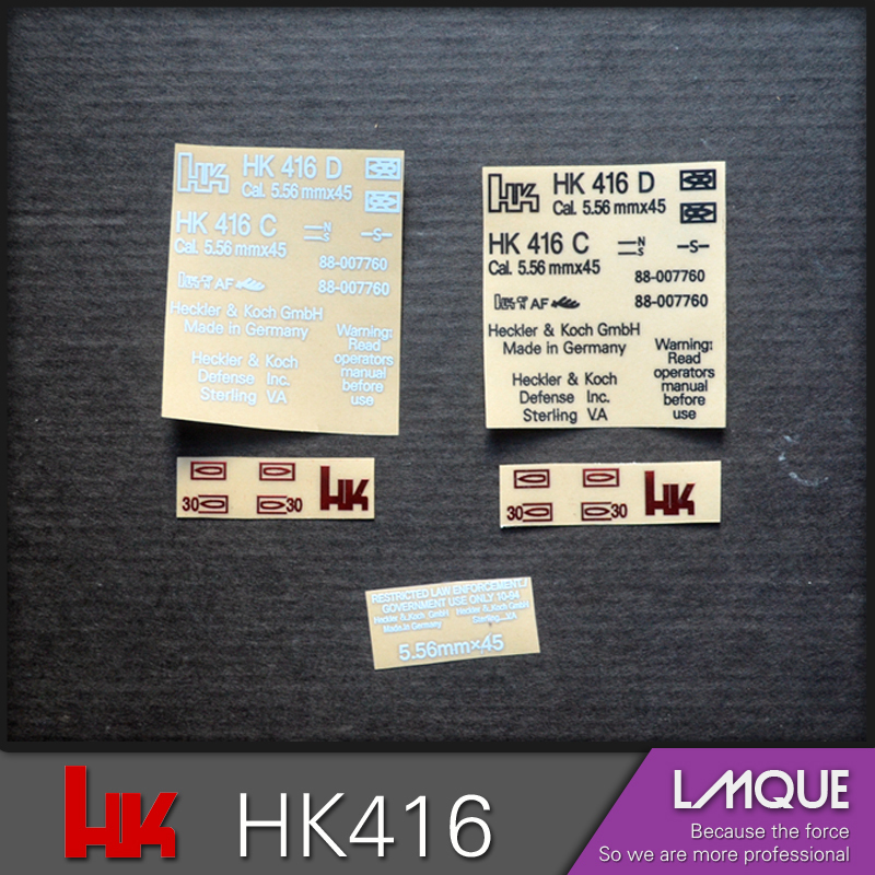 Hk416 Metal Stickers Jinming Supplies M4 Scar Ldt416Ak74U Accessories Lehuiak