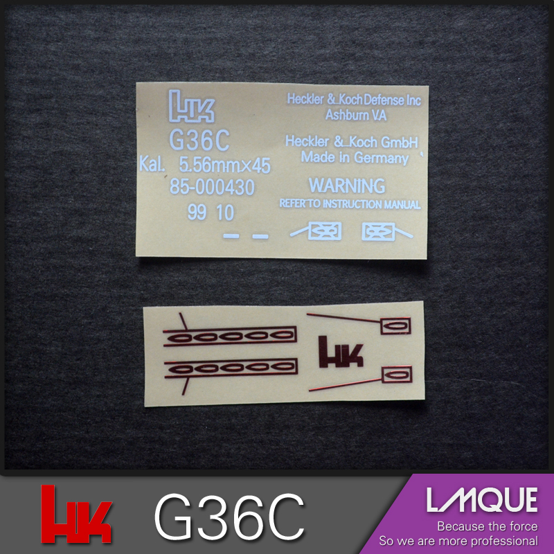 G36C Metal Sticker Jinming Supplies M4 Scar Ldt416Ak74U Accessories Lehuiak