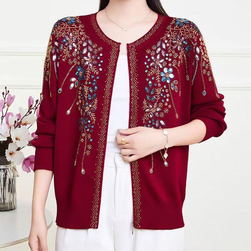 Embroidered Wool Knitwear, Autumn Embroidered Warm Knitwear, Versatile Short Waistcoat, Loose Fit