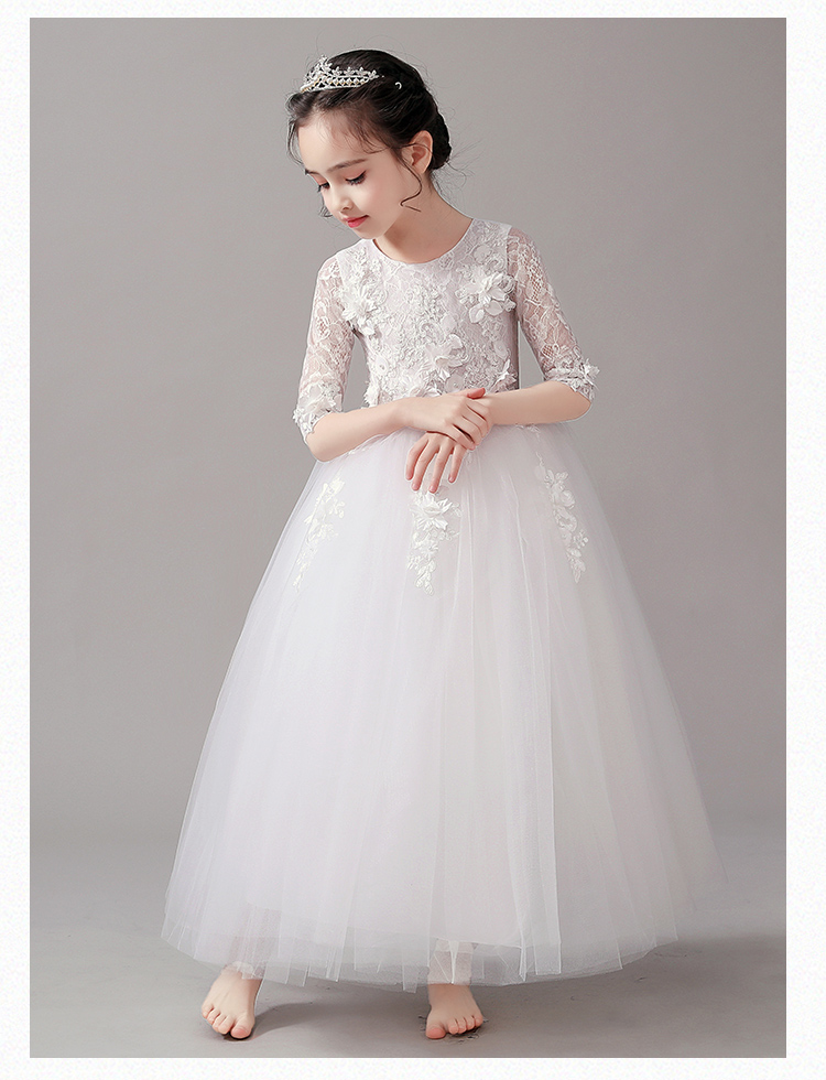 Trang phục trẻ em công chúa váy fluffy hoa cô gái piano trang phục nhỏ chủ nhà sinh nhật buổi tối cô gái ăn mặc váy cưới trang phục biểu diễn cho bé
