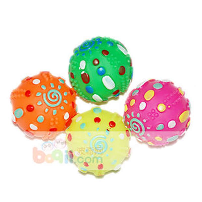 宠物用品 宠物玩具 彩色太阳球 橡胶发声玩具 泰迪狗狗玩具猫玩具