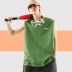 DASE Studio Summer Tide Thương hiệu Cặp đôi tay áo Vest nam Hip-Hop Loose Letter In Áo thun cotton vai - Áo vest cotton ao ba lo nam Áo vest cotton