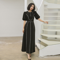 High end evening dress female 2020 New temperament socialite elegant long host banquet dress High Texture