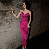 High end small evening dress 2021 New temperament big name celebrity celebrity birthday party party party dress female senior texture