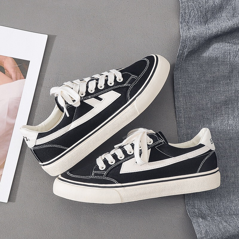 Trendy Casual Shoes for Men and Women, New Low-Top Sneakers, Couple's Non-Slip Vulcanized Soft-Soled Canvas Shoes for Students
