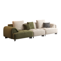 Dipu Cream Style Technology Fabric Contrast Color Sofa Living Room 2024 New Simple Modern Designer Fabric Sofa