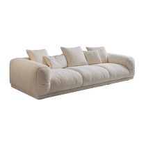 Dipu cream style simple velvet cloth sofa living room minimalist modern small apartment straight double velvet cloth sofa
