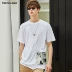 TRENDIANO new men mùa hè giản dị cotton in dài cổ tròn áo thun ngắn tay 3JI1021890 - Áo phông ngắn áo thun  Áo phông ngắn
