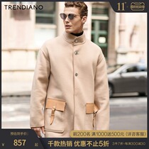 TRENDIANO Tide brand spring and summer mens tooling long wool woolen woolen coat 3RC1343020