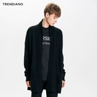 Trendiano мужская зимняя инсталляция прилив повседневный чистый цвет средний цвет v -neck Sweater Cardigan 3JC4032160