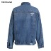 Xu hướng mùa xuân của nam giới TRENDIANO Cotton Loose Hole Casual denim Jacket 3GC104775P - Áo khoác đôi đồ ngủ nam Áo khoác đôi