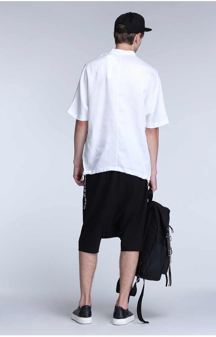 TRENDIANO Đàn ông mùa hè thêu đứng cổ áo Jacquard Loose tay áo ngắn Polo 3JC2020400 t shirt polo