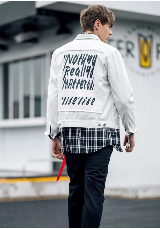 [Gấp] Áo khoác denim chữ bông TRENDIANO 3JC304574P