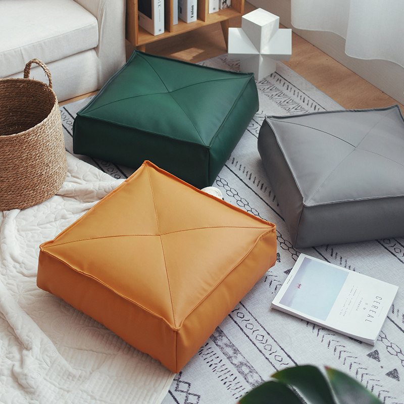 Japanese-style Nordic futon lazy cushion leather floor cushion bay window thickened tatami cushion seat pier wash-free