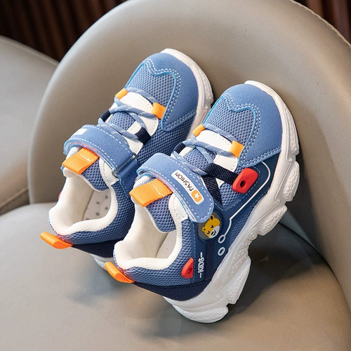 Детская нескользящая спортивная обувь для мальчиков, дышащие туфли, тренд сезона, 1-6 лет