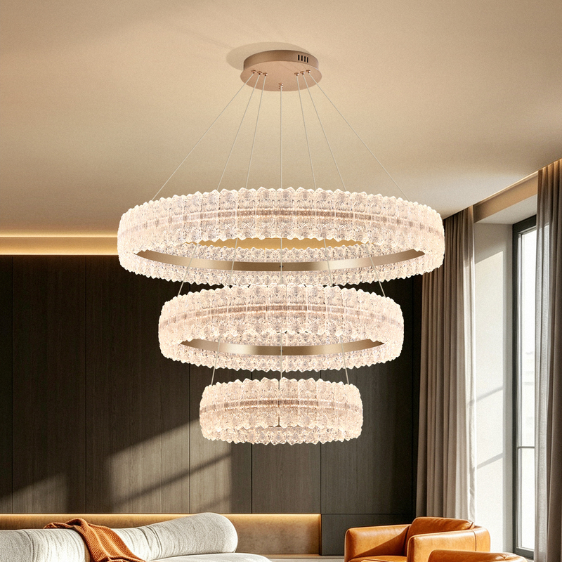 Italian Minimalist Living Room Chandelier 2026 New Model Modern Light Luxury High-End Crystal Chandelier Dining Room Bedroom Lighting Fixtures