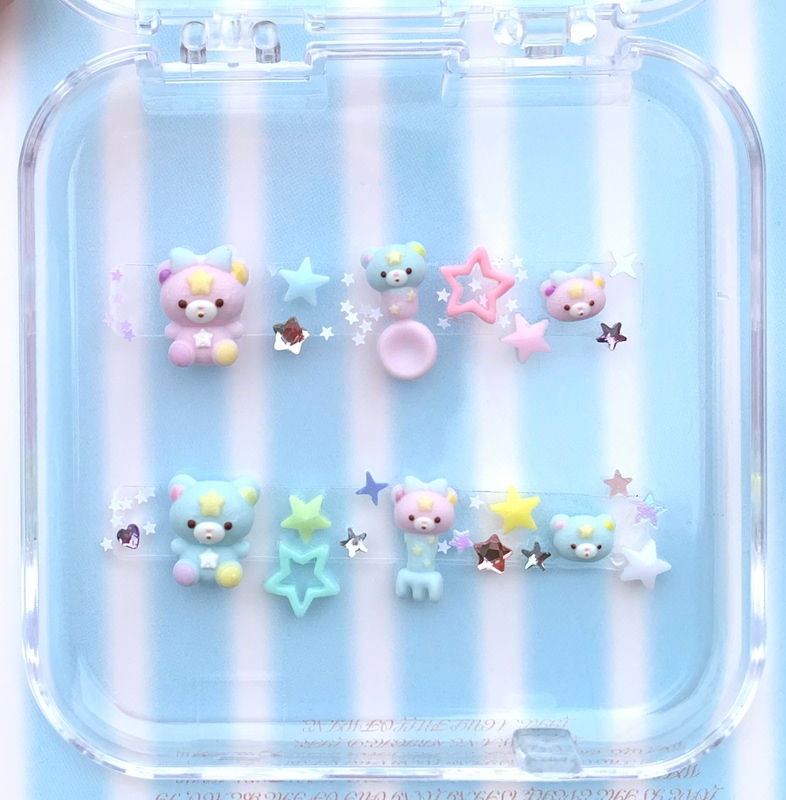 Gemini Bear Sanrio Nail Art Material Pack Cartoon Three-Dimensional Nail Art Accessories