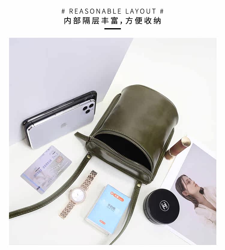 сумка 小阿呆原创设计真牛皮手机包女2023新款迷你小众竖款放手机小挎包 366310025