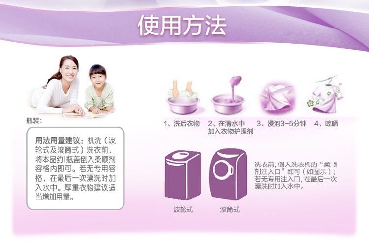Quần áo này chăm sóc quần áo làm mềm 3kgX2 nước hoa oải hương chống tĩnh điện giặt đối tác Wei Lu Shi - Phụ kiện chăm sóc mắt chai xịt lau giày