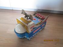 Nostalgic old tin spaceship toy