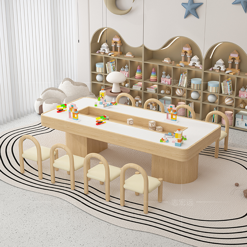 Children's Tables and Chairs, Kindergarten Educational Building Block Tables, Learning and Painting Tables, Commercial Bean Puzzle Tables, Handicraft Tables, Sand Table, Toy Tables
