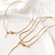 14K - packet gold needle - style universal bracelet chain necklace chain adjustable stretch series of crystal pearls