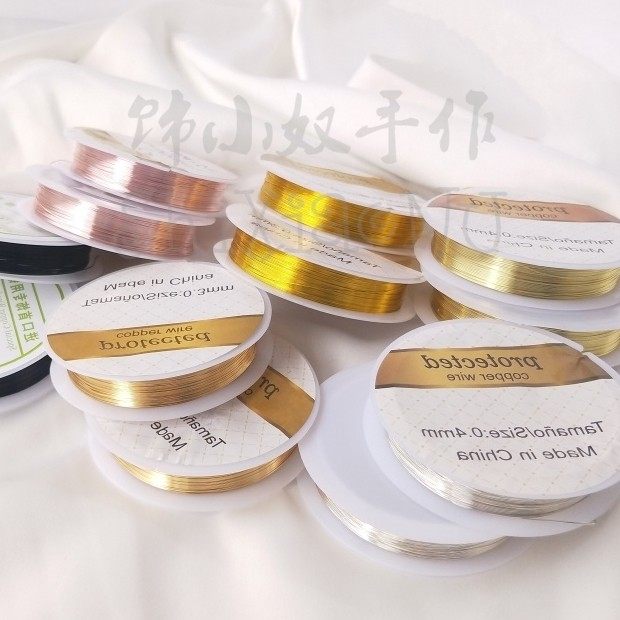 Color-preserving copper wire coil diy hand-wound material hairpin jewelry ear jewelry manicure stereotypes thread bead lead