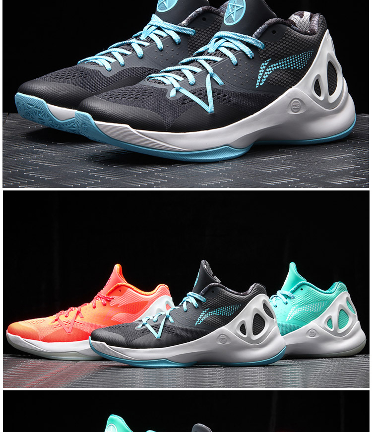 Giày bóng rổ Li Ning Giày nam âm thanh tốc độ 5 thấp để giúp Wade cách 6 giày giày sneakers thoáng khí 7 giày thể thao nam ABAM021 - Giày bóng rổ giày lười thể thao nam