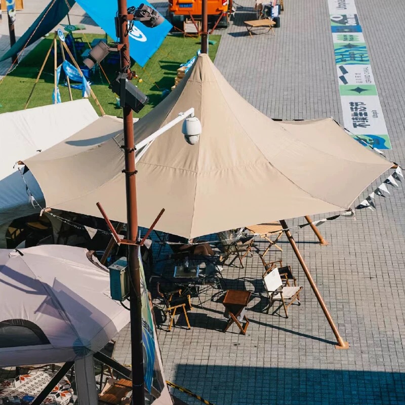 Outdoor Indian Tipi Small Straw Hat Tent, Professional Windproof, Waterproof, Sun Protection, Exquisite Camping Resort