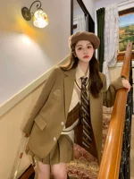 Костюм, рубашка, жилет, юбка в складку, комплект, галстук, 4 предмета