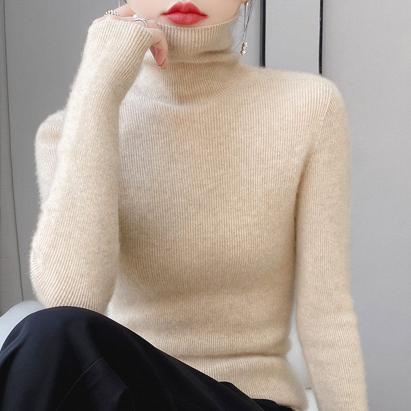 High collar wool sweatshirt 100% pure sheep sweatshirt autumn winter merillard heaps and heaps of the undershirt sweater-Taobao