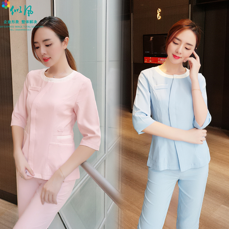 Han Style New Mother & Baby Moon Center Nurse's Workwear Long sleeves Sleeves Orthopedic hospital Nursing Cosmetic Clothing
