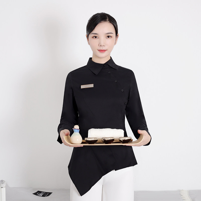 Autumn and winter beautician work clothes high end beauty salon workwear Sear SPA foot bath Wellness Museum Technician Suit Suit