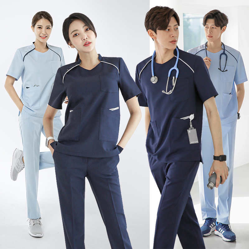 New brush hand clothes Korean version of the operating room work clothes beautician dental men and women short-sleeved brush hand clothes hand washing suit