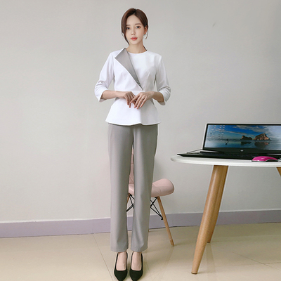 Spring and summer new beauty salon beautician work clothes Korean tattoo artist nail master front desk shop manager Professional Suit