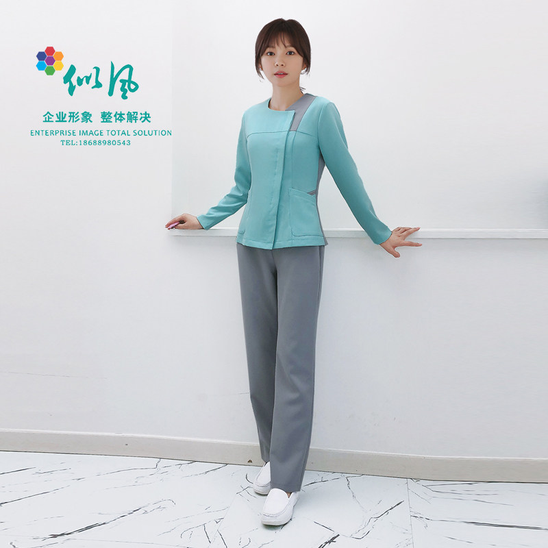 New Autumn Winter Han Style Orthopedic Hospital Nurse Service Beauty Salon Technicians Mother & Baby Care Nursery School Nurse Women's Suit