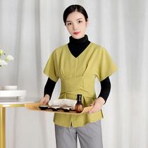 Autumn and winter beautician work clothes high end beauty salon workwear temperament SPA foot bath Wellness Museum Technician Suit Suit