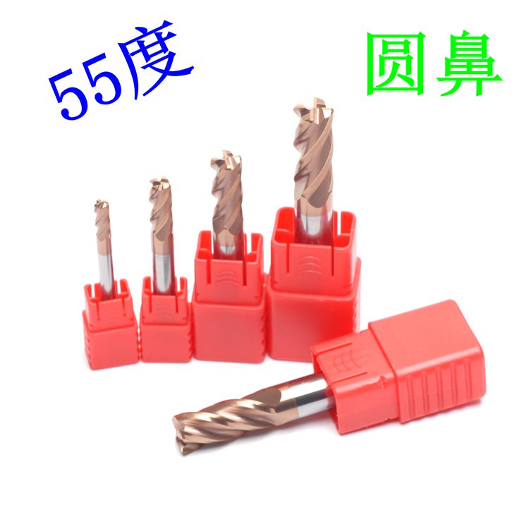 55 degree 4 edge coating tungsten steel alloy round nose milling cutter 3R1 4 5 6 10 14 16 20R1 CNC knife