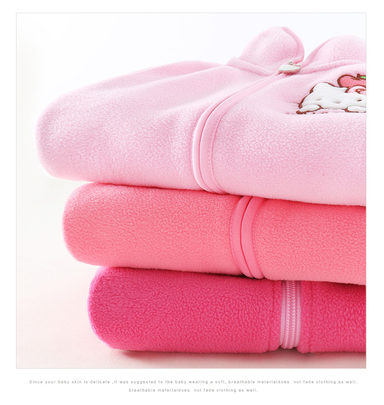 Hello Kitty Girl Vest trẻ em Vest Lông cừu Em bé mùa đông ấm áp Plus Lông cừu trẻ em Vai con gái áo gile denim bé gái