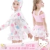 Áo tắm Hello Kitty cho trẻ em Kem chống nắng dành cho nữ Áo ba lỗ cho bé gái Big Boy Split Bikini Váy dễ thương - Đồ bơi trẻ em