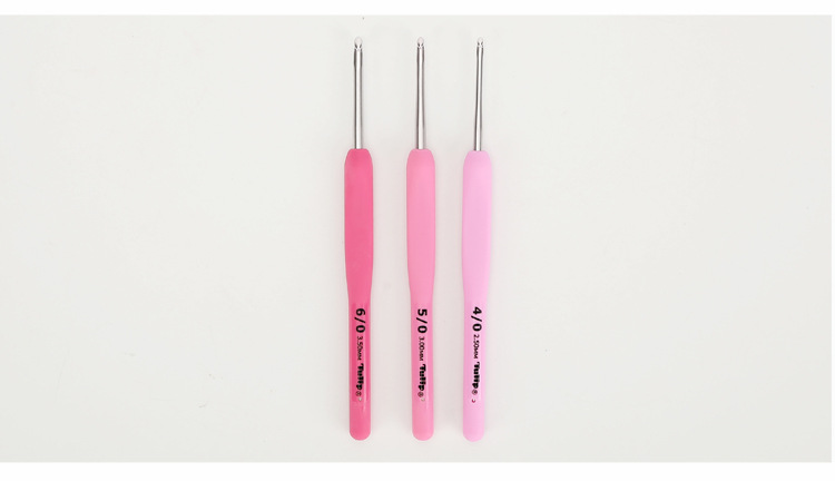 Hiroshima TULIP nhập khẩu ba vận chuyển Aite Mo crochet hoa hồng màu hồng tulip TER cụ dệt tay - Công cụ & vật liệu may DIY thước laser bosch