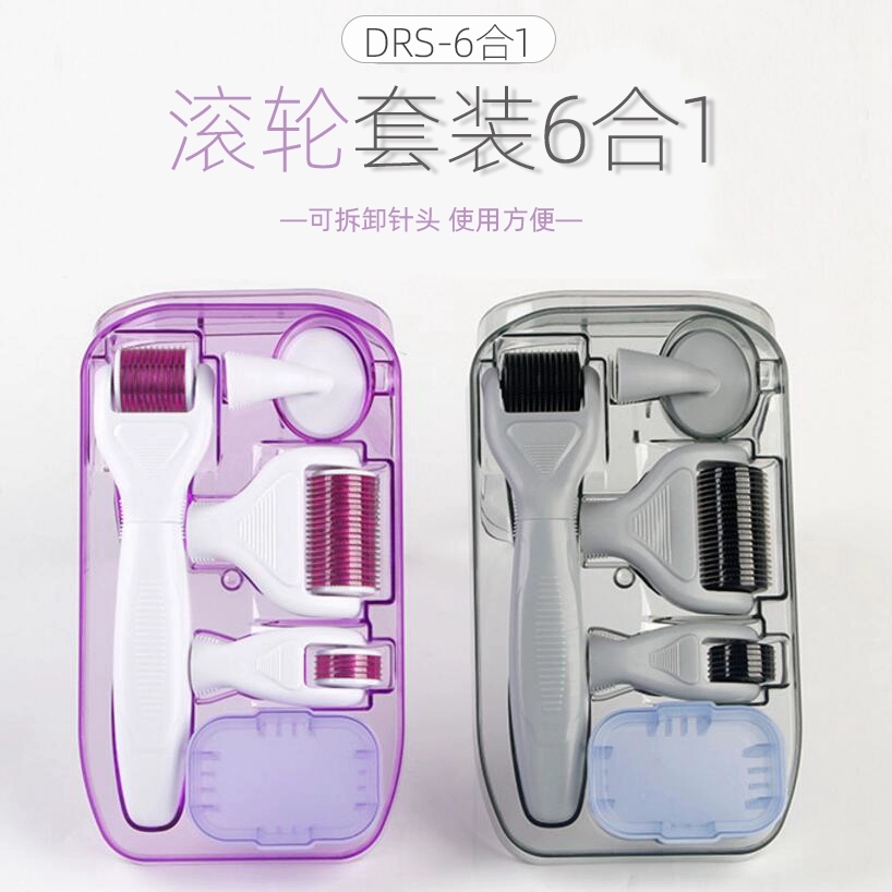 美容ホームマイクロニードル6 in 1マイクロニードルローラーローラースタンプクレンジングブラシマイクロニードル4 in 1マイクロニードル5 in 1セット