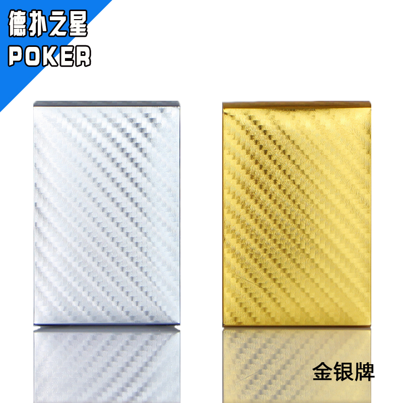 Professional Collections Players Gold And Silver Mooring Playing Cards Texas Poker Plastic Cards New to list Franklin dollars