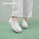 Кушон, дышащая униформа медсестры, высокая нескользящая летняя белая обувь на платформе, туфли, мягкая подошва, против усталых ног