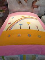 South Korean pure cotton twill with cloth embroidered children with warm cartoon quilt