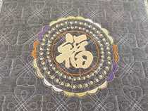 Pure cotton embroidered folletproof pattern anti-slip cushion