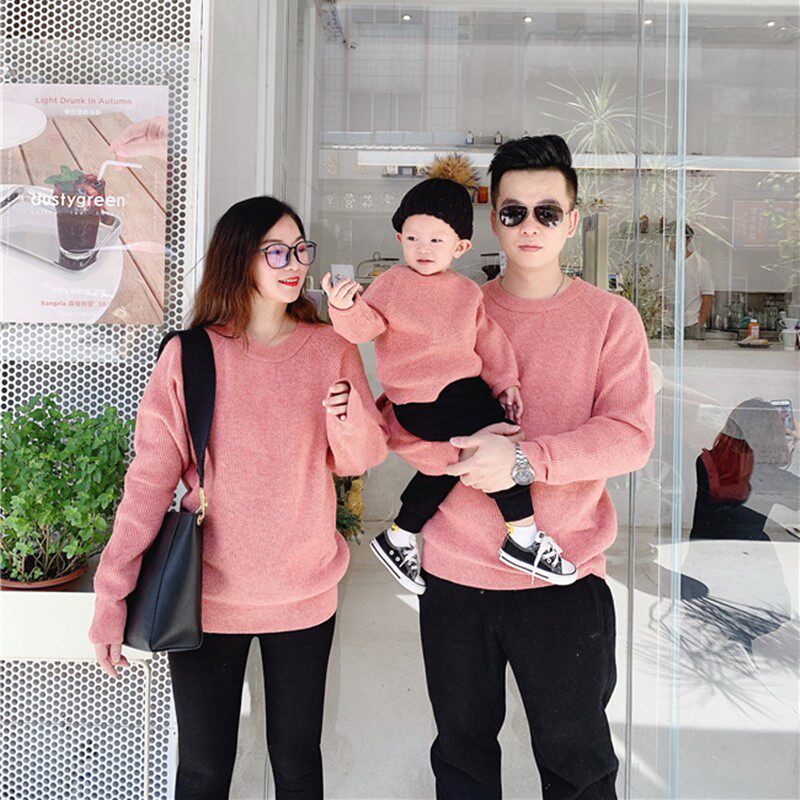 Pro-ziers a family of three, four-mouth, red-and-Korean-version fashion high-end autumn fur coat and mother and daughter clothing and autumn clothing