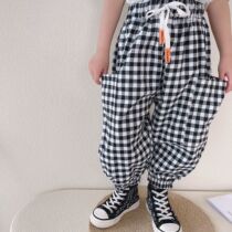 Summer childrens pants girls children baby wearing thin pants boys foreign fashion fashion fashion brand casual pants